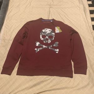 Robert Graham Men’s Pullover Shirt Burgundy M